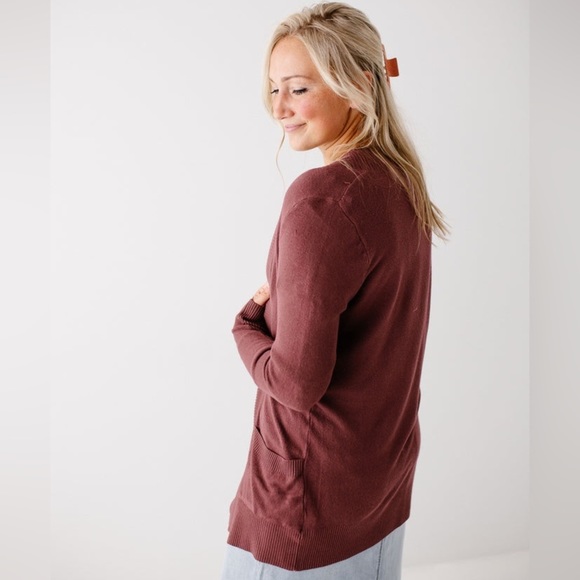 Classic wine cardigan - Picture 4 of 7